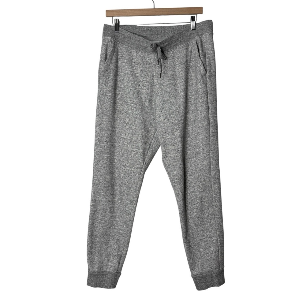Uniqlo Women's Pile Lined Heather Gray Drawstring Sweatpants Joggers Pants Large